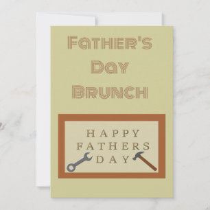 Fathers Day Wooden Sign Brunch Invitation