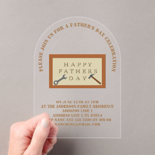 Fathers Day Wooden Sign Custom Acrylic Invitations