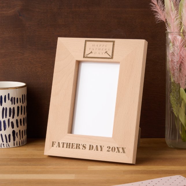 Fathers Day Wooden Sign Custom Etched Frames (Left)
