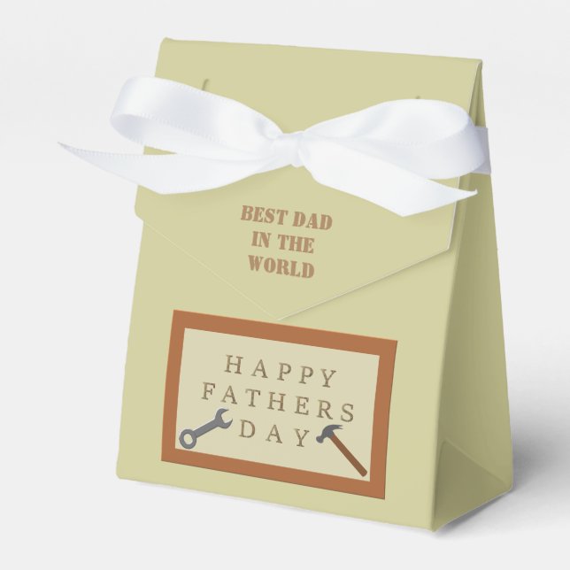 Fathers Day Wooden Sign Custom Favour Box (Front Side)