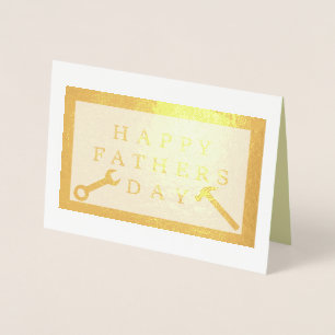 Fathers Day Wooden Sign Custom Foil Card