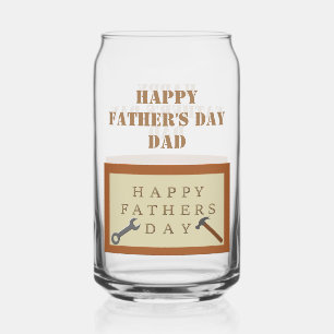 Fathers Day Wooden Sign Custom Message Can Glass