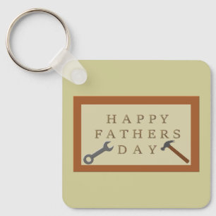 Fathers Day Wooden Sign Custom Message Key Ring