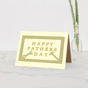 Fathers Day Wooden Sign Foil Greeting Card