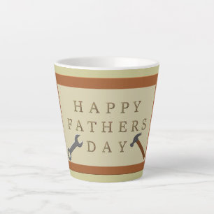 Fathers Day Wooden Sign Latte Mug