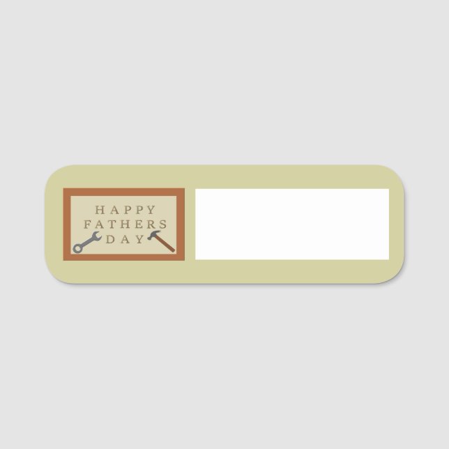 Fathers Day Wooden Sign Name Tag (Front)
