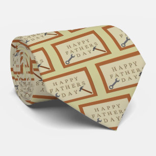 Fathers Day Wooden Sign Patterned Tie