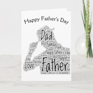 Father's Day word art card