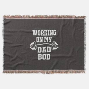 Father's Day Working On My Dad Bod Throw Blanket