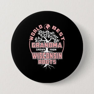 Father's Day World Best Grandma 7.5 Cm Round Badge