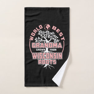 Father's Day World Best Grandma Hand Towel