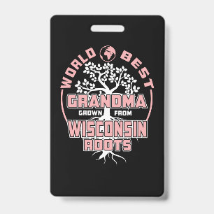 Father's Day   World Best Grandma ID Badge