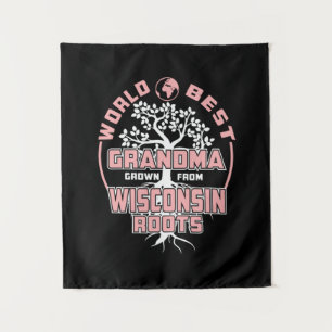 Father's Day   World Best Grandma Tapestry