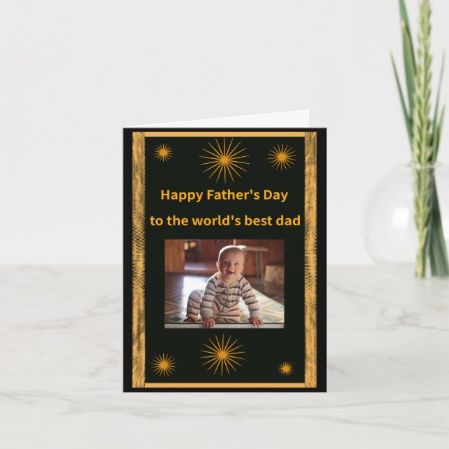 Father's Day, World's best Dad Holiday Card (Front)