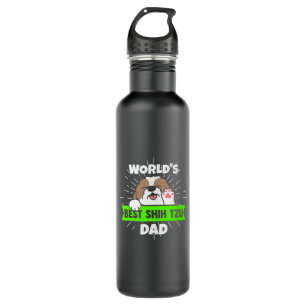 Father's Day   Worlds Best Shih Tzu Dog Dad 710 Ml Water Bottle