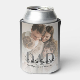 Father's Day World's Greatest Dad with Photo Can Cooler