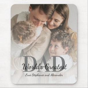 Father's Day World's Greatest Dad with Photo Mouse Mat