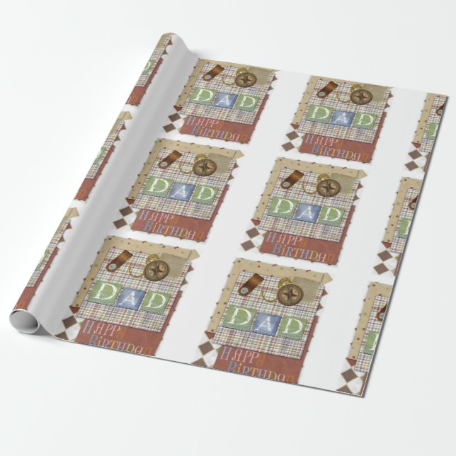 FATHER'S DAY WRAPPING PAPER (Unrolled)