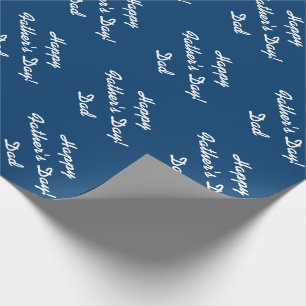 Father's Day wrapping paper for dad Navy blue