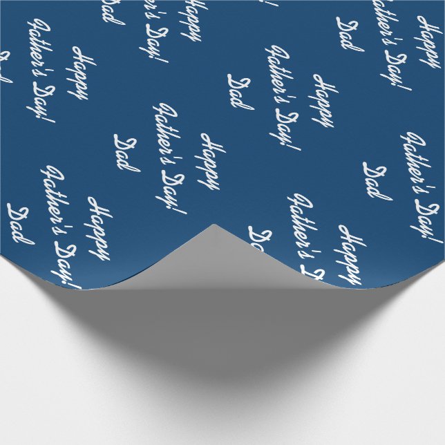 Father's Day wrapping paper for dad | Navy blue (Corner)