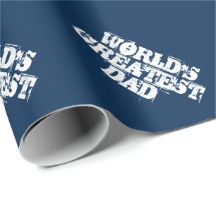Fathers Day wrapping paper for Worlds Greatest Dad