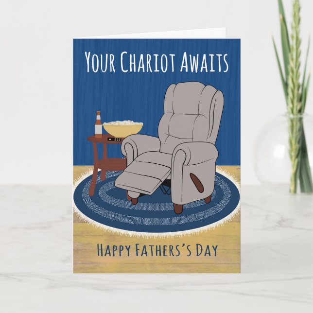 Fathers Day Your Chariot Awaits Card (Front)