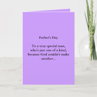 Father's DayTo a very special man,who's just on... Card