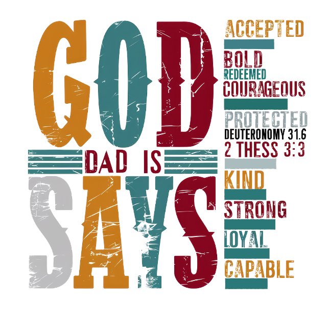 Fathers God Dad Says  Key Ring (Creator Uploaded)