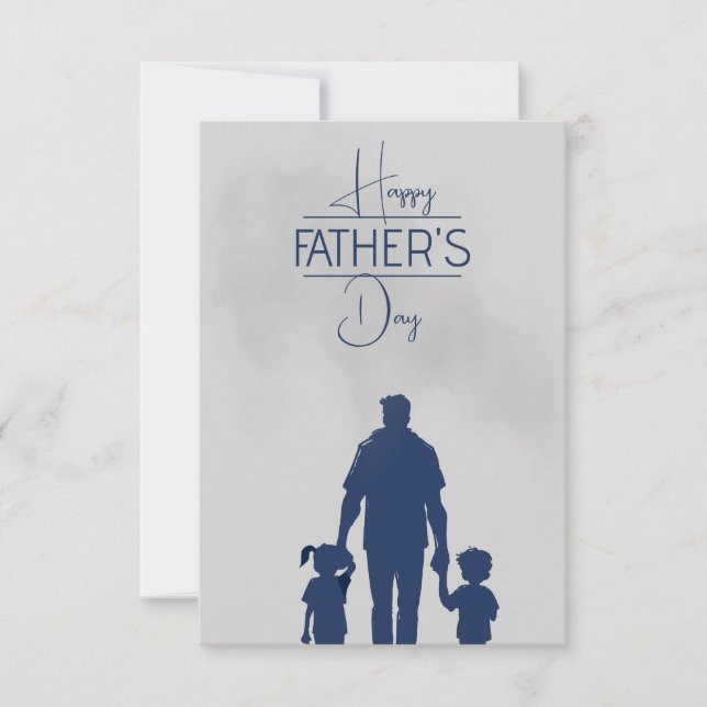 Father's Love: A Heartfelt Father's Day Greetings  Thank You Card (Front)