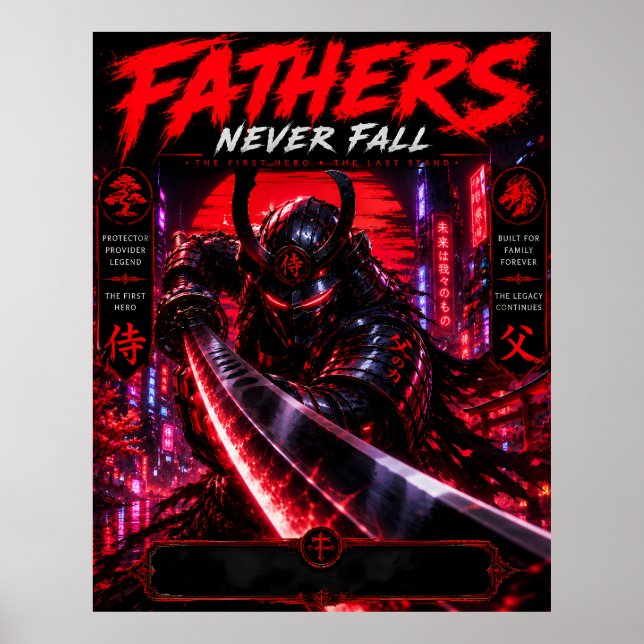 Fathers Never Fall Samurai Poster (Front)