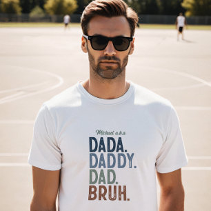 Father's Personalised Dada to Bruh Evolution T-Shirt