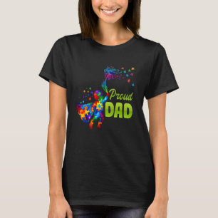 Fathers PROUD DAD Autism Dandelion Funny Dandelion T-Shirt