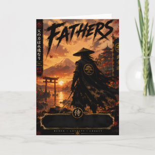 Fathers Samurai Sunset Card