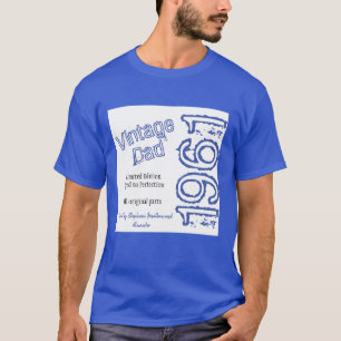 Father's Vintage Limited Edition Year Blue T-Shirt