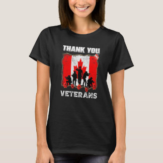 Fathers Vintage Thank You Veterans Poppy Flower Ve T-Shirt