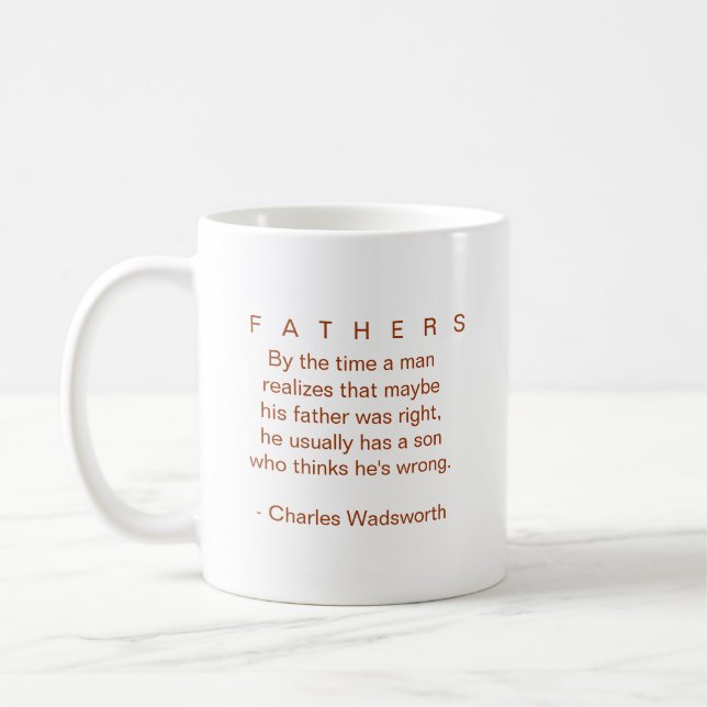 FATHERS with fatherly quote MUG (Left)