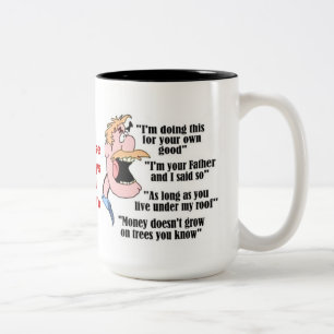 Father's Word Of Wisdom Two-Tone Coffee Mug