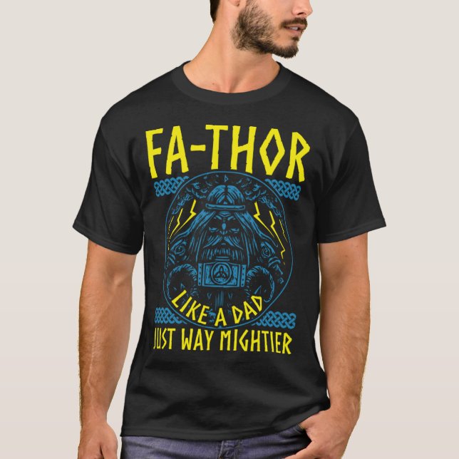 Fathor Like A Dad Just Way Mightier Father's Day V T-Shirt (Front)