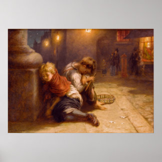 Fatigued Minstrels (1883) ~Augustus Edwin Mulready Poster
