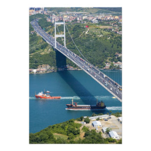 Fatih Sultan Mehmet Bridge over the Bosphorus, Photo Print
