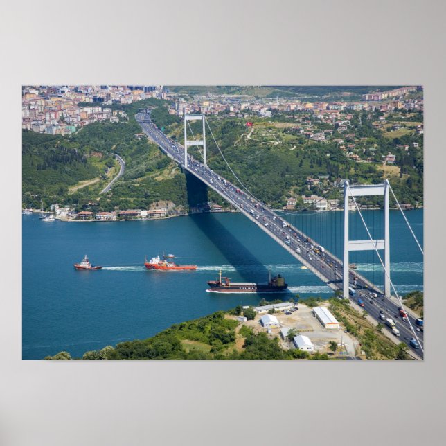 Fatih Sultan Mehmet Bridge over the Bosphorus, Poster (Front)
