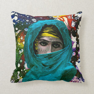 Fatima by Michael Moffa Cushion