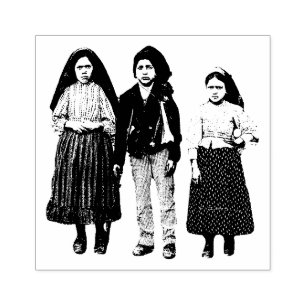 Fatima Children Lucia Francisco Jacinta Religious Rubber Stamp