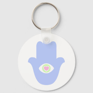 Fatima Eye Heart Hamsa Key Ring