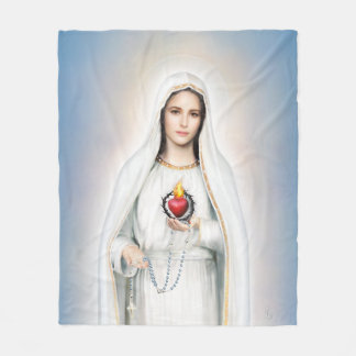 Fatima, Immaculate Heart Medium Fleece Blanket