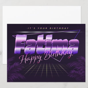 Fatima Name First Name pura retro card Birthday