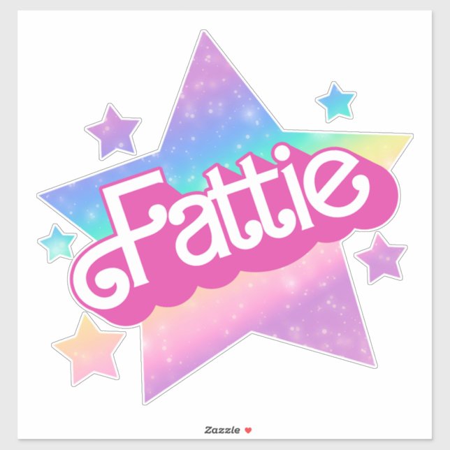 Fattie Plus Size Rainbow Retro 90's Nostalgia Star (Sheet)