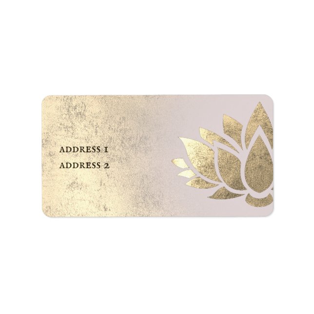 fau gold foil lotus design label (Front)