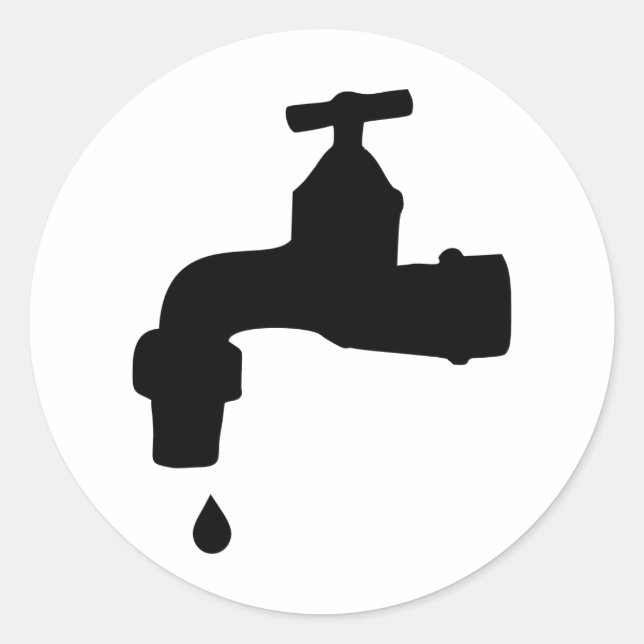 Faucet Classic Round Sticker (Front)