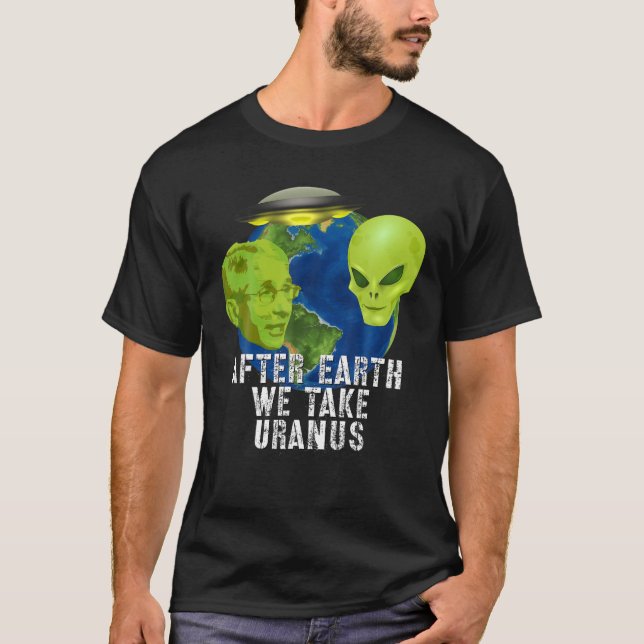 Fauci Alien UFO Outer Space Funny Conservative Ant T-Shirt (Front)